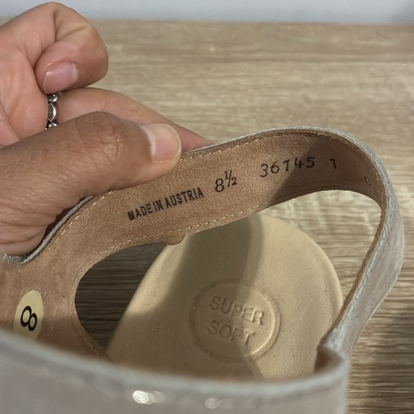 Paul green Taupe Knotted Sandals with Ankle Strap size 8.5 - Picture 7 of 10